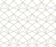 Modern vector seamless illustration. Linear gold pattern on a white background. Ornamental pattern for leaflets, printing, wallpaper, backgrounds