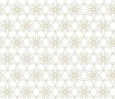 Modern vector seamless illustration. Linear gold pattern on a white background. Ornamental pattern for leaflets, printing, wallpaper, backgrounds