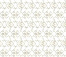 Modern vector seamless illustration. Linear gold pattern on a white background. Ornamental pattern for leaflets, printing, wallpaper, backgrounds