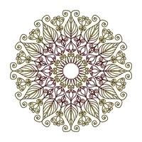 Decorative background with gold mandala design vector