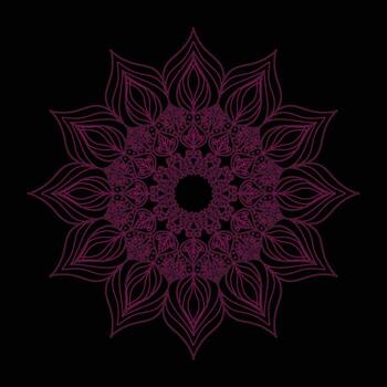 Circular pattern in form of mandala with gold vector