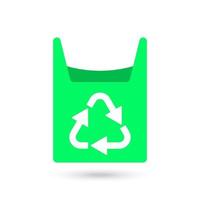 bolsa de plástico de reciclaje. signo ecológico. vector