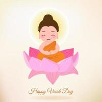Buddha enlighten on Vesak day eps10 vectors illustration