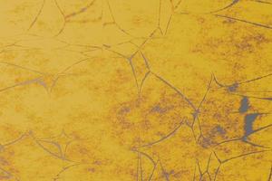 Realistic texture scratch on yellow painted metal. 3D rendering photo