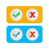 buttons for web vector, Approved and rejected button, yes and no buttons, accepted and not accepted buttons, agree and disagree, decline and agreement vector