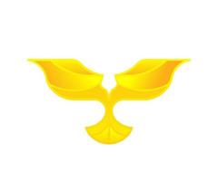 pájaro dorado, águila real, logotipo de pájaro, logotipo de águila vector