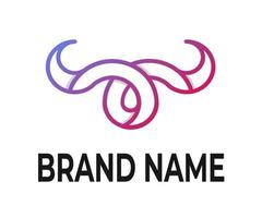 Bull logo design, infinity logo vector