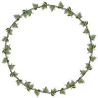 Plant branch wreath. vector