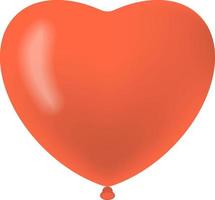 Heart shpae balloon. vector