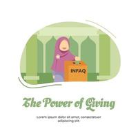 giving charity in the month of Ramadan vector