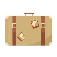 Flat style travel suitcase isolated on white background vector