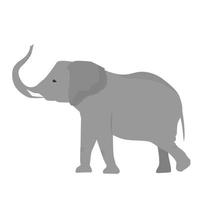 elefante africano en estilo plano aislado sobre fondo blanco vector