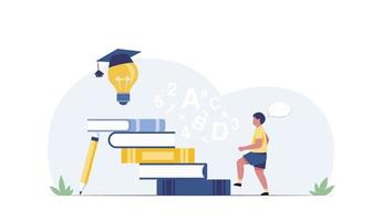 Power of education and knowledge vector concept.