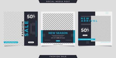 Collection of social media post banner template design. For digital marketing, promotion brand Fashion, etc vector