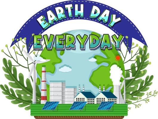 Earth day everyday logo design