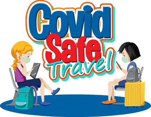 Covid Safe Travel typography design