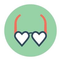 Heart Glasses Concepts vector