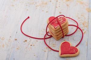 cookies in the shape of hearts on Valentine's Day photo