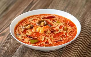 Portion of Tom Yum soup photo