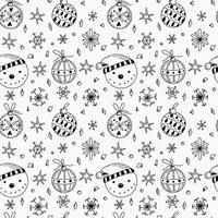 christmas pattern with Christmas tree toys for packaging and decoration vector