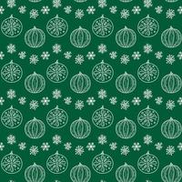 christmas pattern with Christmas tree toys for packaging and decoration vector