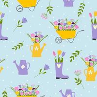 Spring seamless pattern. Background for scrapbooking, greeting card, party invitation, print, wrapping paper. vector