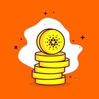 Cardano ADA Crypto Flat Icon illustration vector