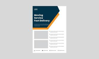 fast and reliable delivery service flyer. fast delivery service flyer, poster, leaflet template. need to send something poster flyer design. vector