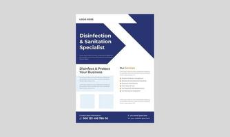 Professional Cleaning Services Flyer, Disinfecting flyer poster design template, Disinfection services flyer, House cleaning service poster flyer template. vector