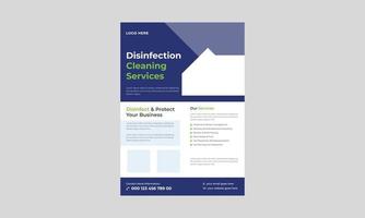 Professional Cleaning Services Flyer, Disinfecting flyer poster design template, Disinfection services flyer, House cleaning service poster flyer template. vector