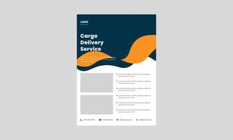 fast and reliable delivery service flyer. fast delivery service flyer, poster, leaflet template. need to send something poster flyer design. vector