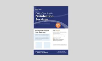 Professional Cleaning Services Flyer, Disinfecting flyer poster design template, Disinfection services flyer, House cleaning service poster flyer template. vector