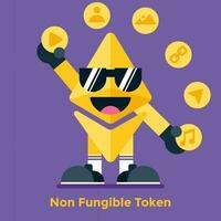 Vector Graphic of Non Fungible Token with Many Contents. Good for NFT post, design, etc.