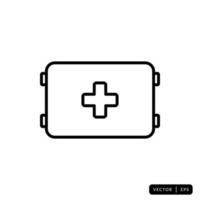 kit médico icono vector - signo o símbolo