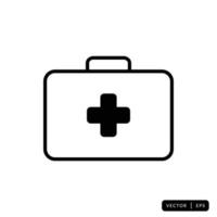kit médico icono vector - signo o símbolo