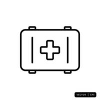 kit médico icono vector - signo o símbolo