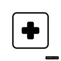 kit médico icono vector - signo o símbolo