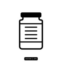 Medical Bottle Icon Vector - Sign or Symbol