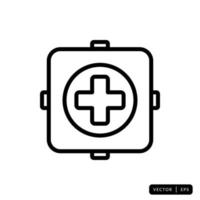 kit médico icono vector - signo o símbolo