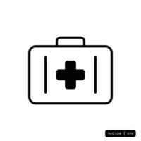 kit médico icono vector - signo o símbolo