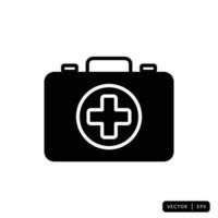 kit médico icono vector - signo o símbolo