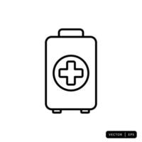 kit médico icono vector - signo o símbolo