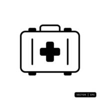 kit médico icono vector - signo o símbolo