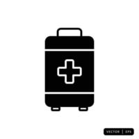 kit médico icono vector - signo o símbolo