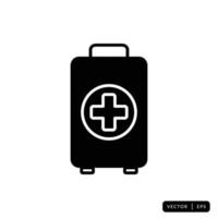 kit médico icono vector - signo o símbolo