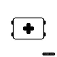 kit médico icono vector - signo o símbolo