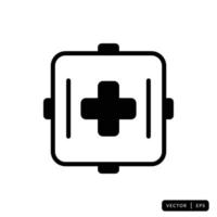 kit médico icono vector - signo o símbolo