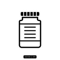 Medical Bottle Icon Vector - Sign or Symbol