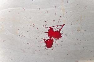 Red blood on wood photo