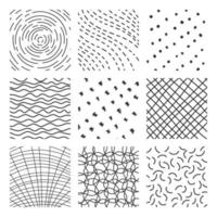 Hand drawn strokes collection in different styles. vector